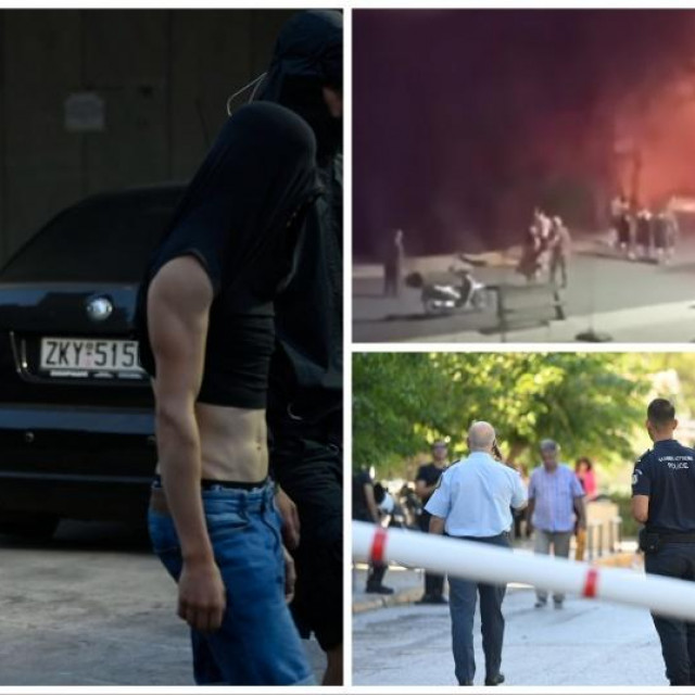 Zagrebački huligani, divljanje u Ateni, grčka policija