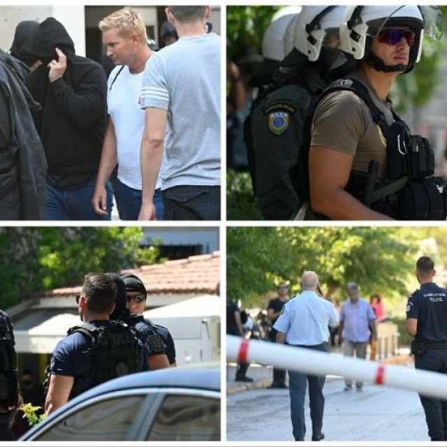 Uhićeni Dinamovi navijači, prizori s ulica Atene