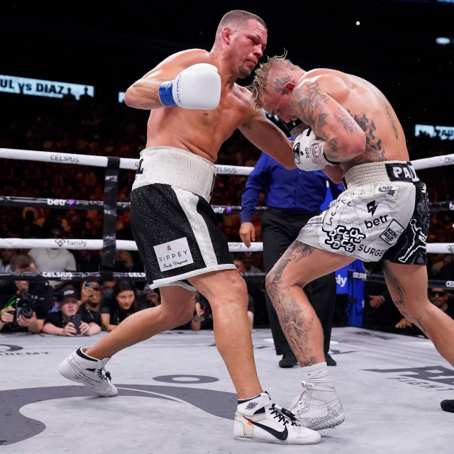 &lt;p&gt;DALLAS, TEXAS - AUGUST 05: Nate Diaz throws a left at Jake Paul during the tenth round of their fight at the American Airlines Center on August 05, 2023 in Dallas, Texas. Sam Hodde/Getty Images/AFP (Photo by Sam Hodde/GETTY IMAGES NORTH AMERICA/Getty Images via AFP)&lt;/p&gt;