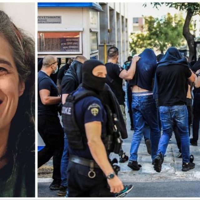 Anastassia Tsouakala, grčka policija privodi Dinamove huligane