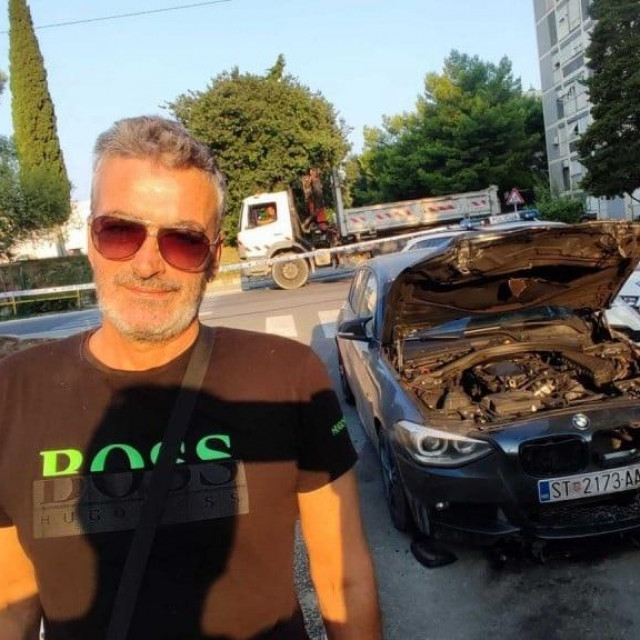 &lt;p&gt;Izgoreni BMW kod kafića Borsalino i njegov vlasnik Zvonimir Perak (51)&lt;/p&gt;
