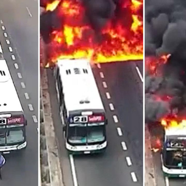 &lt;p&gt;Zapaljeni autobus u Argentini&lt;/p&gt;