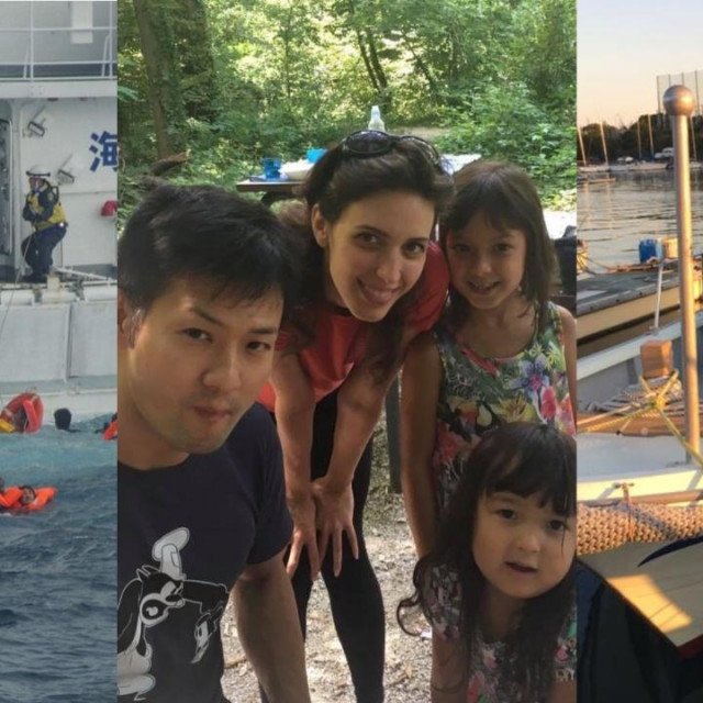 Obitelj Takahashi doživjela je havariju na moru (ilustracija spašavanja, Shin, Marta i djeca, brod koji je potonuo)