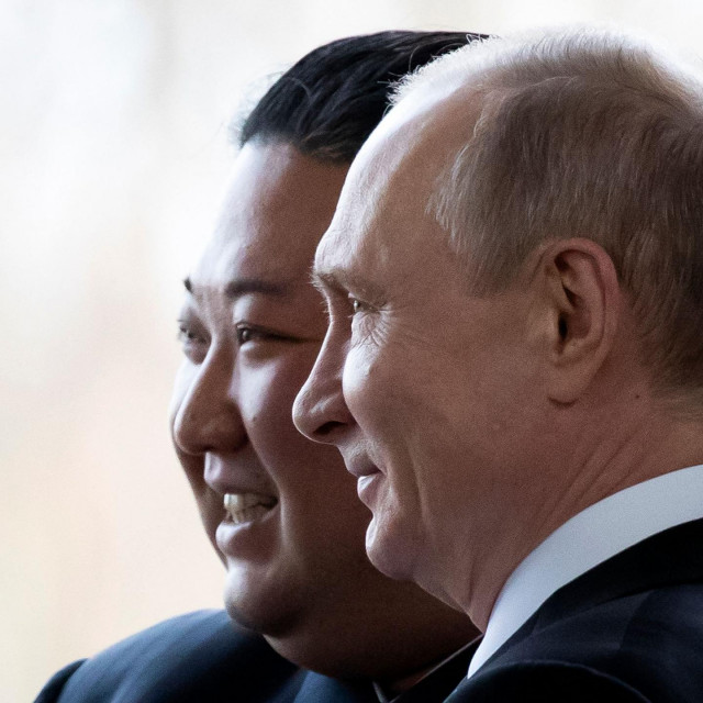 <p>Vladimir Putin i Kim Jong Un</p>