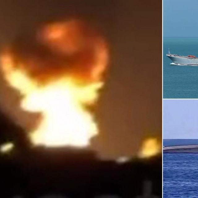 Prizor udara na Krim; brod Minsk snimljen 2022. i podmornica ‘Rostov na Donu‘, snimljena iste godine