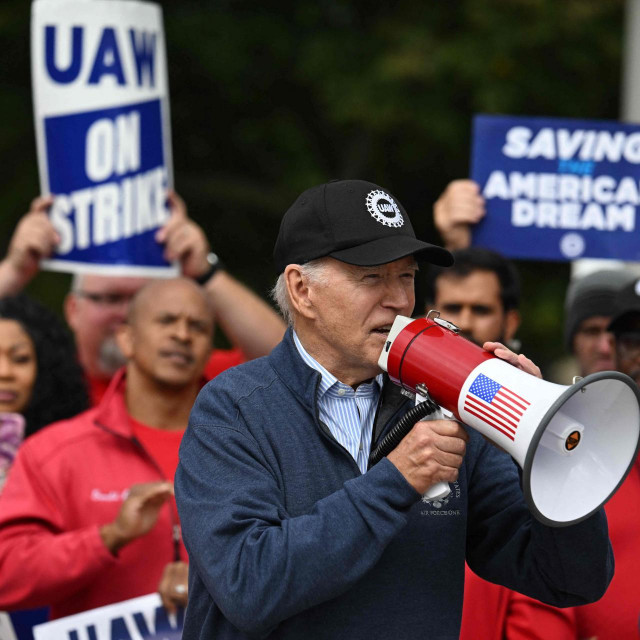 &lt;p&gt;Američki predsjednik Joe Biden obraća se radnicima u štrajku&lt;/p&gt;