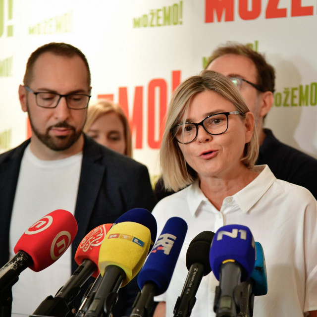 Supredsjednici stranke Možemo! Tomislav Tomašević i Sandra Benčić