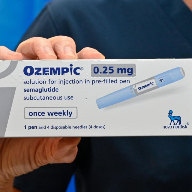 &lt;p&gt;Editorial use only&lt;br&gt;
Patient holding a box of Semaglutide diabetes medication. Marketed as Ozempic, this is a GLP-1 analogue that is used to treat diabetes and is used for weight management. It binds to the GLP-1 receptor and increases insulin secretion, suppresses glucagon secretion as well as slowing gastric emptying. Ozempic is administered by injection into the thigh, abdomen or upper arm.,Image: 705407177, License: Rights-managed, Restrictions: Editorial use only Model Released, Model Release: yes, Credit line: DR P. MARAZZI/Sciencephoto/Profimedia&lt;/p&gt;