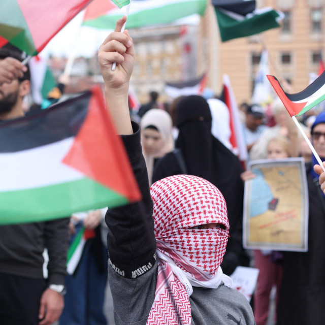 Protest podrške Palestini u organizaciji Palestinske zajednice u Bosni i Hercegovini