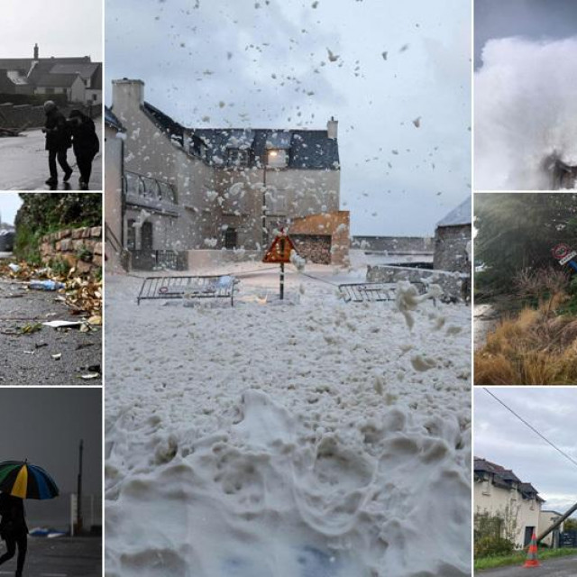 Prizori iz Francuske tijekom oluje Ciaran