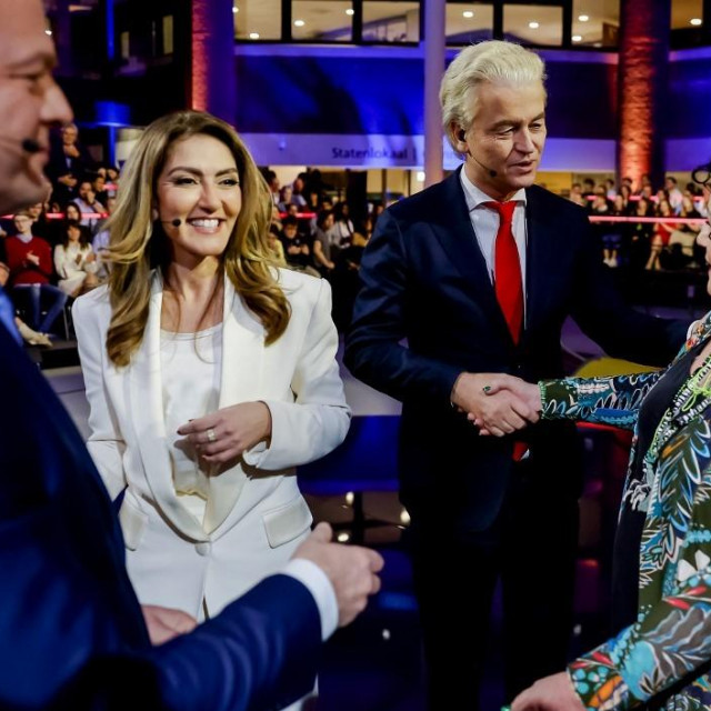 Pieter Omtzigt, Dilan Yesilgoz (VVD), Geert Wilders (PVV) i Caroline van der Plas 