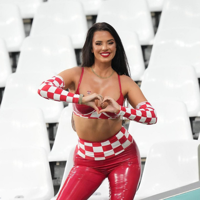 Ivana Knoll na utakmici Hrvatske i Brazila na Svjetskom prvenstvu 2022. u Dohi