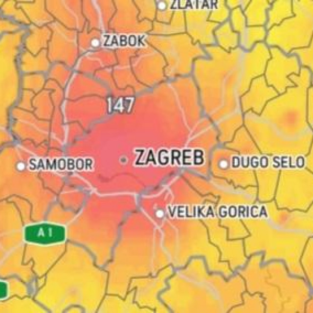 Zagađen zrak u Zagrebu