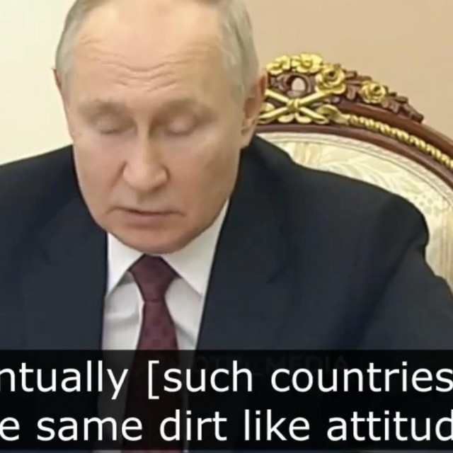 &lt;p&gt;Vladimir Putin tijekom istupa u kojem je uputio poruku Latviji&lt;/p&gt;
