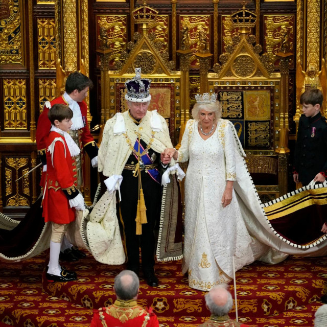 &lt;p&gt;Mandatory Credit: Photo by Kirsty Wigglesworth/WPA Pool/Shutterstock (14187787ac)&lt;br&gt;
Britain‘s King Charles III and Queen Camilla leave after the State Opening of Parliament at the Palace of Westminster in London, Tuesday, Nov. 7, 2023. King Charles III sat on a gilded throne and read out the King‘s Speech, a list of planned laws drawn up by the Conservative government and aimed at winning over voters ahead of an election next year.&lt;br&gt;
State Opening of Parliament, London, UK - 07 Nov 2023&lt;/p&gt;
