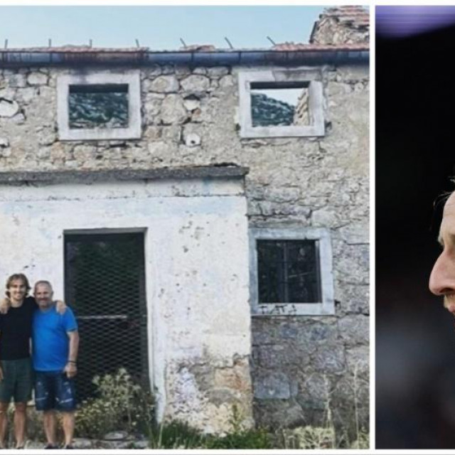 &lt;p&gt;Luka Modrić ispred djedove kuće (lijevo)&lt;/p&gt;