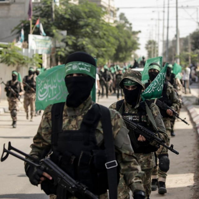 Izz el-Deen al-Qassam brigade, vojno krilo Hamasa, održale su protuizraelsku paradu u Khan Younisu