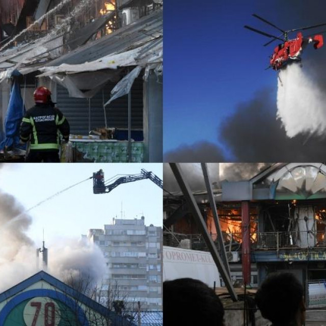 Požar u Kineskom trgovačkom centru u Beogradu