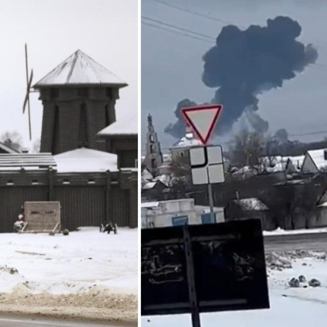&lt;p&gt;Ulaz u selo Jablanovo koje je od mjesta na koje je pao ruski zrakoplov Iljušin-76 udaljeno 5-6 kilometara&lt;/p&gt;