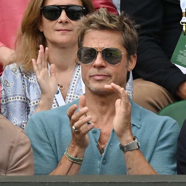 Brad Pitt 2023. u Wimbledonu