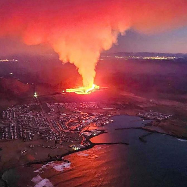 Erupcija na Islandu, fotografija iz siječnja