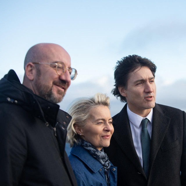 Charles Michel i Ursula von der Leyen na druženju s Justinom Trudeauom