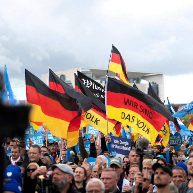 Prosvjed pristalica njemačke radikalno desne stranke AFD