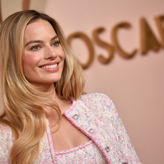 Australian actress Margot Robbie attends the Oscar Nominees Luncheon at the Beverly Hilton in Beverly Hills, California, on February 12, 2024. (Photo by Valerie MACON/AFP)