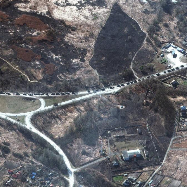 &lt;p&gt;Satelitska snimka ruskog konvoja na putu prema Kijevu na početku invazije&lt;/p&gt;