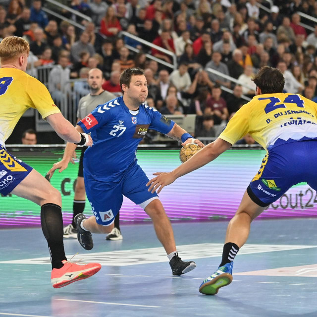 Zagreb, 161123.
Arena Zagreb.
Utakmica RK Zagreb - Industria Kielce, Machineseeker EHF Liga prvaka, 7. kolo, skupina A.
Na fotografiji: Ivan Cupic.