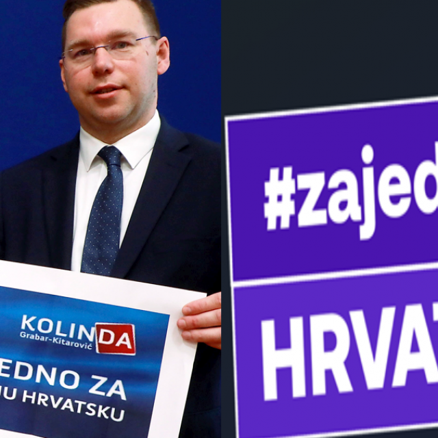 Ivanović i Pavić sa sloganima/Todorićev slogan