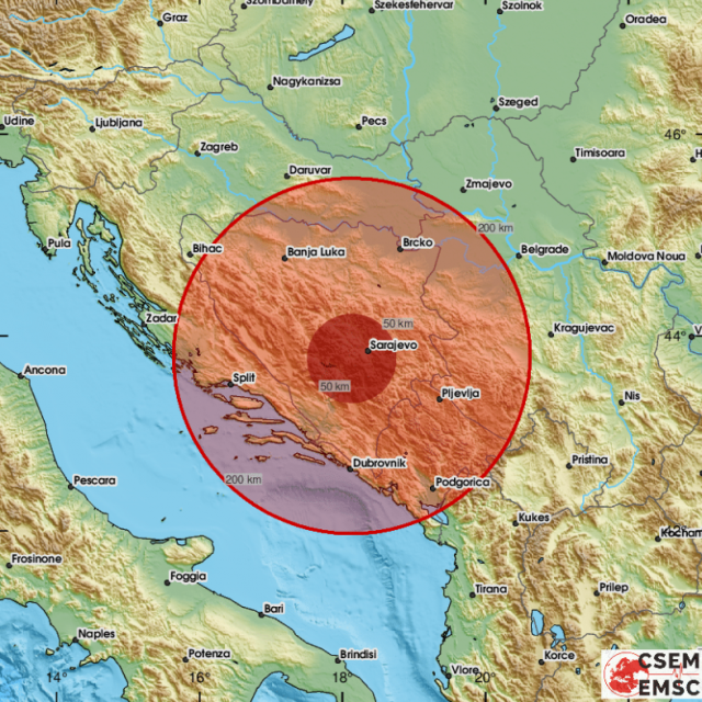 Potres kod Mostara