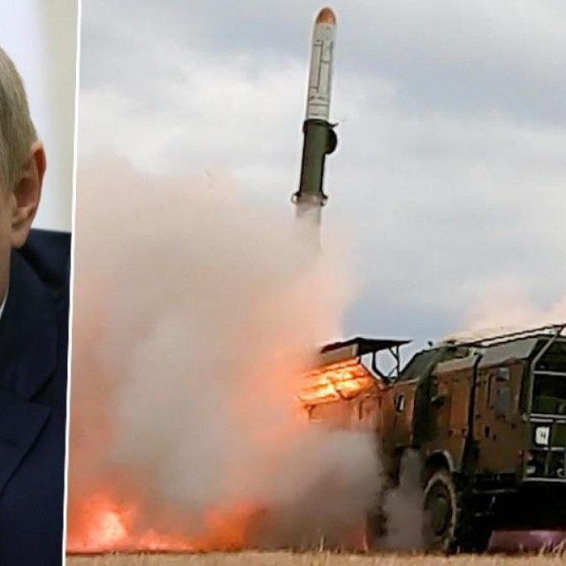 Vladimir Putin i sustav Iskander, koji može ispaliti balistički projektil kraćeg i srednjeg dometa s nuklearnom glavom