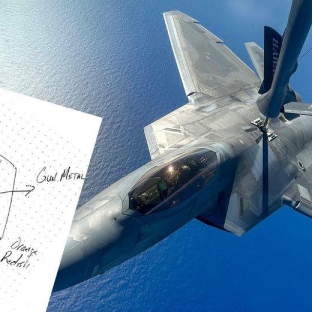 F-22 Raptor; crtež neidentificiranog letećeg fenomena
