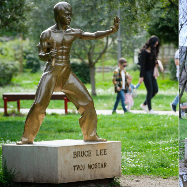 Spomenik Bruce Leeja u Mostaru