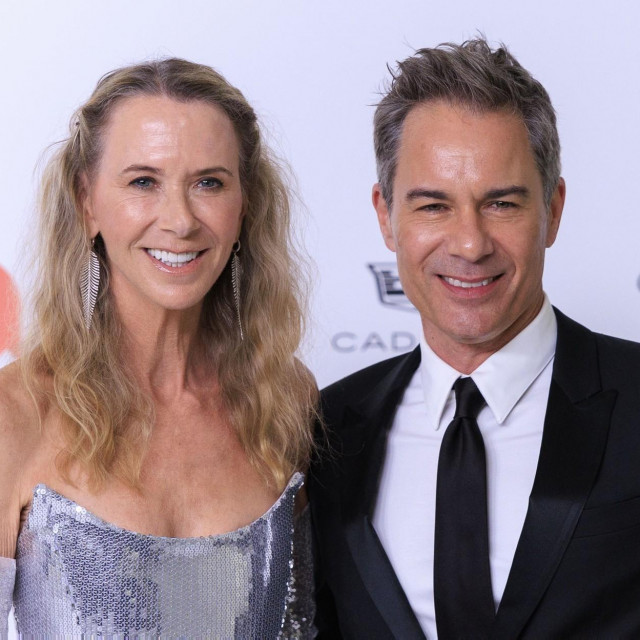 March 10, 2024, West Hollywood, California, USA: Janet McCormak and Eric McCormack (L-R) on the carpet during the 32nd Annual Elton John AIDS Foundation Academy Awards Viewing Party on Sunday March 10, 2024 at the City of West Hollywood Park in West Hollywood, California. ARIANA RUIZ/PI,Image: 855697260, License: Rights-managed, Restrictions:, Model Release: no, Credit line: Ariana Ruiz/Zuma Press/Profimedia