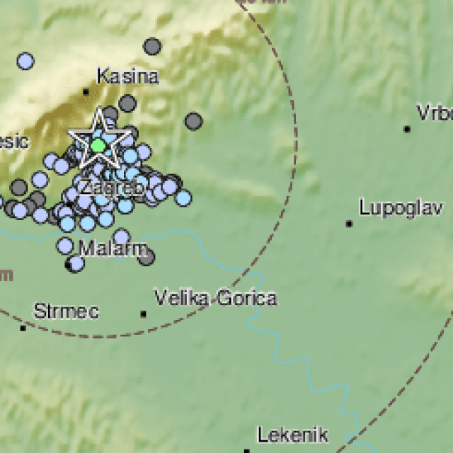 &lt;p&gt;Lokacije s kojih su ljudi prijavili da su osjetili potres&lt;/p&gt;