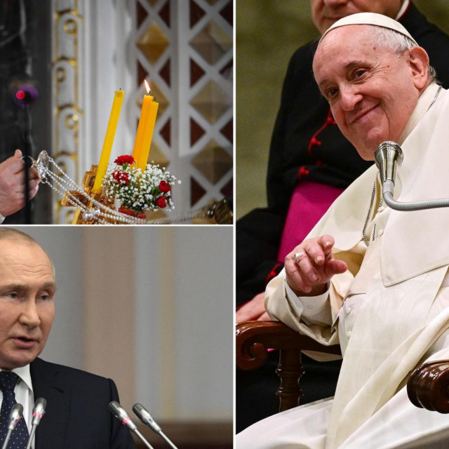 Papa Franjo, patrijarh Kiril i Vladimir Putin