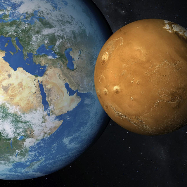 Zemlja i Mars (ilustrativna fotografija)