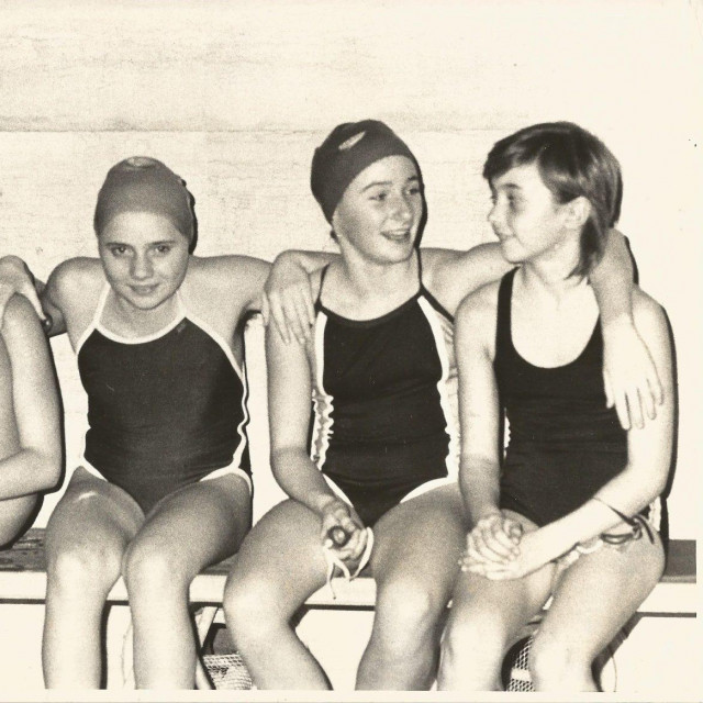 Članice ženske štafete Plivačkog kluba Medveščak