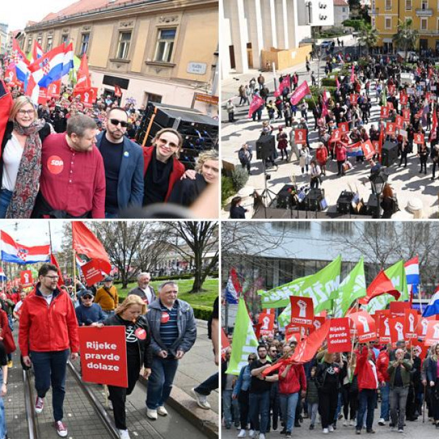 Prizori prosvjeda u Zagrebu i Splitu