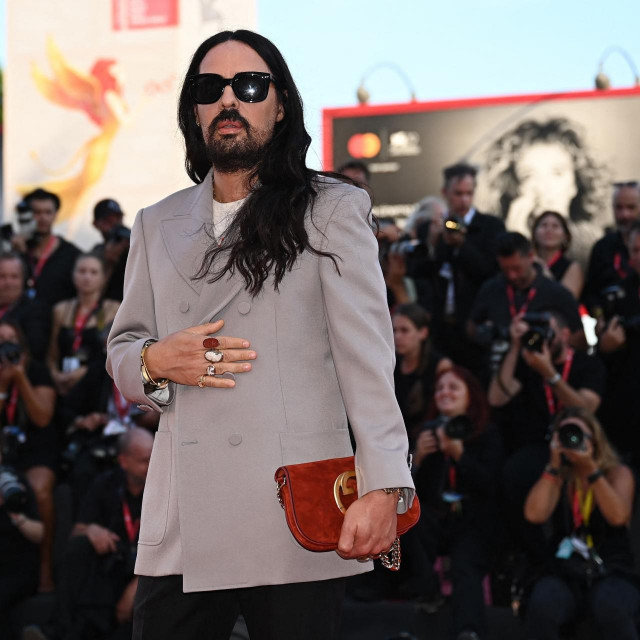 Italian fashion designer, creative director of Gucci, Alessandro Michele arrives on September 5, 2022 for the screening of the film ”Don‘t Worry Darling” presented out of competition as part of the 79th Venice International Film Festival at Lido di Venezia in Venice, Italy.,Image: 719745214, License: Rights-managed, Restrictions:, Model Release: no, Credit line: Andreas SOLARO/AFP/Profimedia