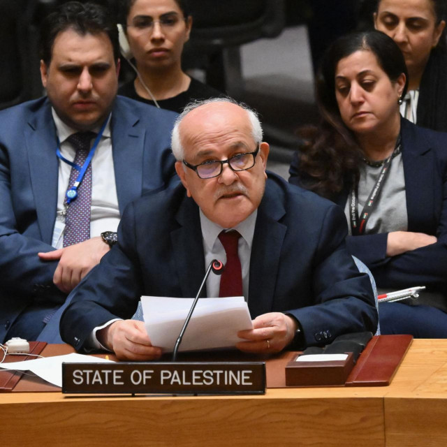 Palestinski veleposlanik pri UN-u Rijad Mansur