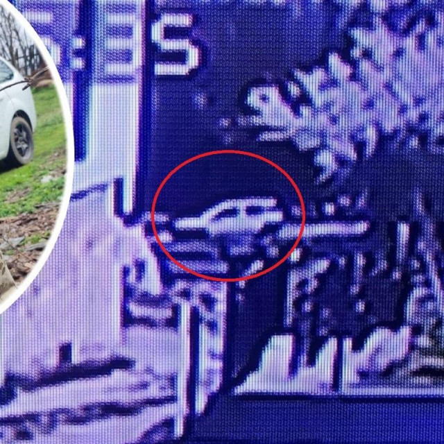 Danka Ilić i snimka kamere na kojoj se vidi bijeli Fiat Panda