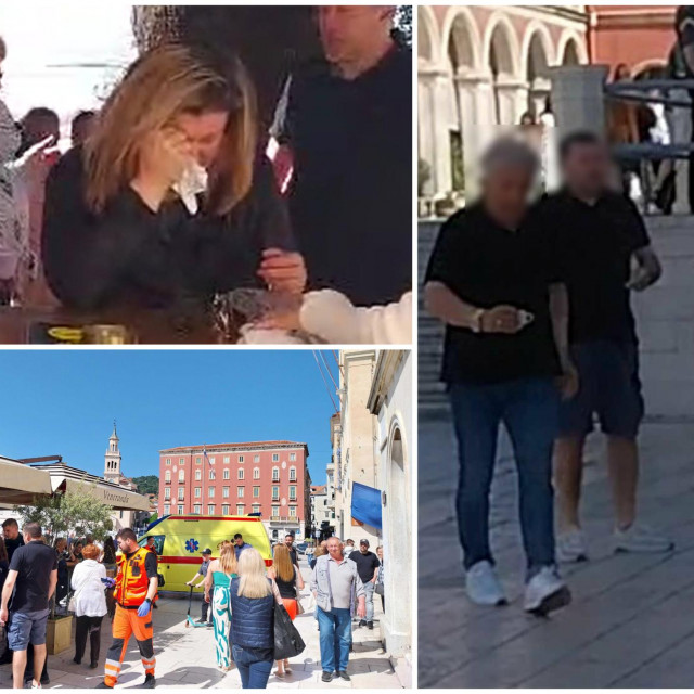 Svjedoci kažu kako je napadač muškarac desno na okomitoj fotografiji. Lijevo gore: Marija Divić (lijevo) i Anamarija Stanić (desno), a dolje poprište napada