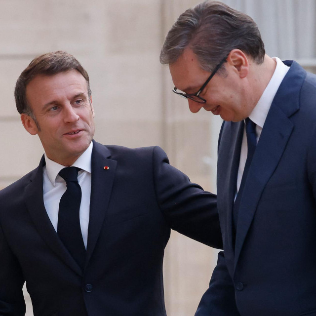 Emmanuel Macron i Aleksandar Vucic