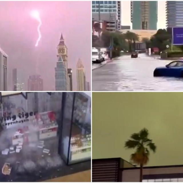 Jake kiše i olujno nevrijeme u Dubaiju