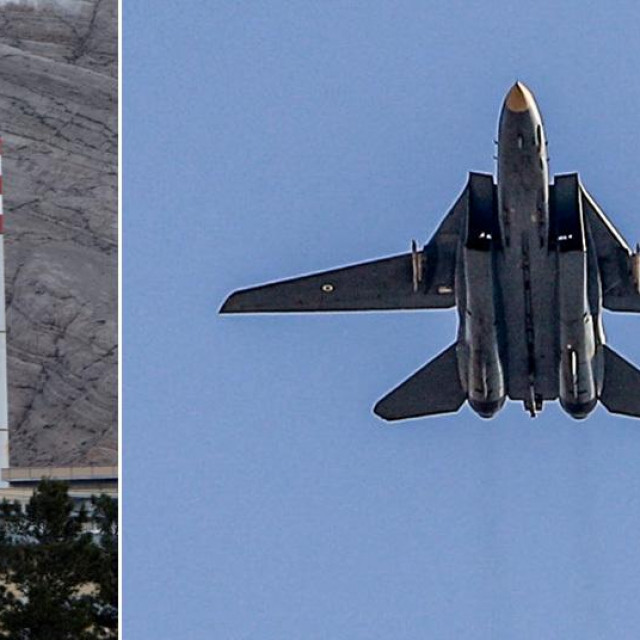 Postrojenje u Isfahanu povezano s iranskim nuklearnim programom i iranski F-14 Tomcat u letu