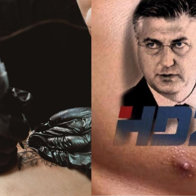 Ilustrativna fotografija (lijevo) i tetovaža koju poklanja Paris Texas Tattoo