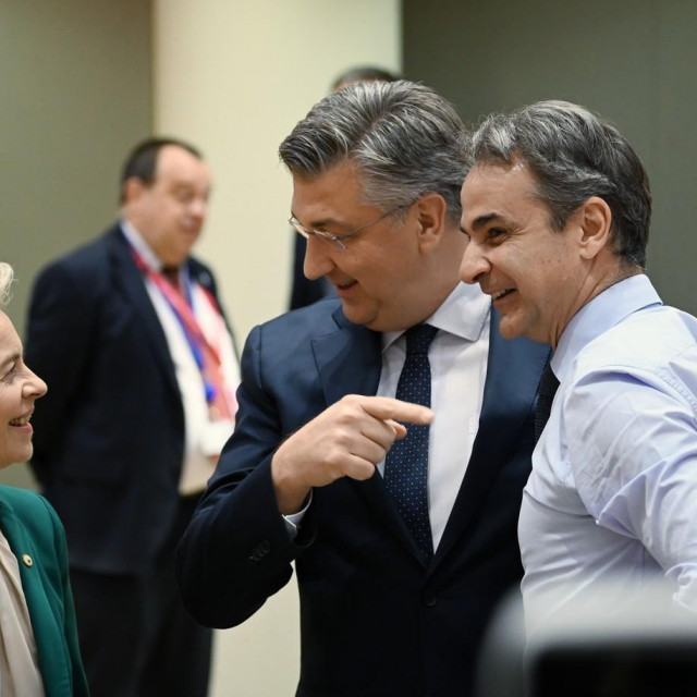 Ursula von der Leyen, Andrej Plenković i grčki premijer Kyriakos Mitsotakis
